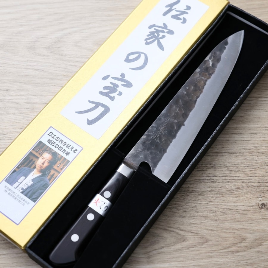 藤原照康 傳家寶刀 牛刀<br>210mm 青紙超級鋼 洋柄:圖片 2