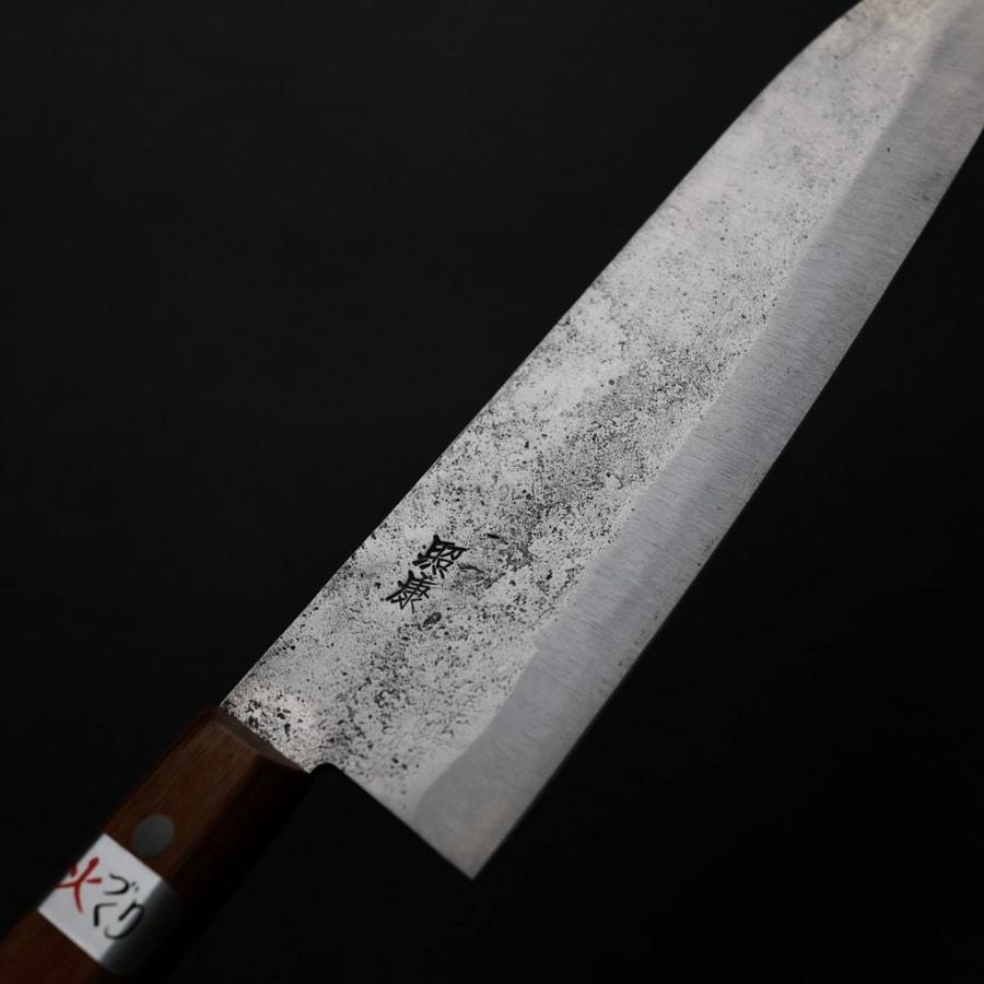 fujiwara-g210sk-njy-5 藤原照康 梨地 牛刀210mm 白紙1號鋼 無口金洋柄
