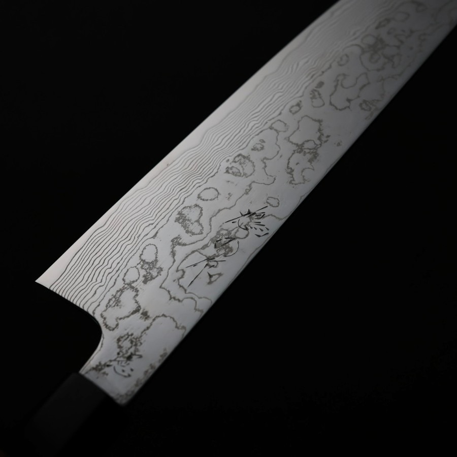 hatono-g240dd-5 鳩野憲志朗 牛刀 240mm SG2 鑽石大馬士革
