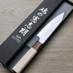 hatono-p135-g3-2 鳩野憲志朗 蔬果刀 135mm 銀三鋼 大馬士革
