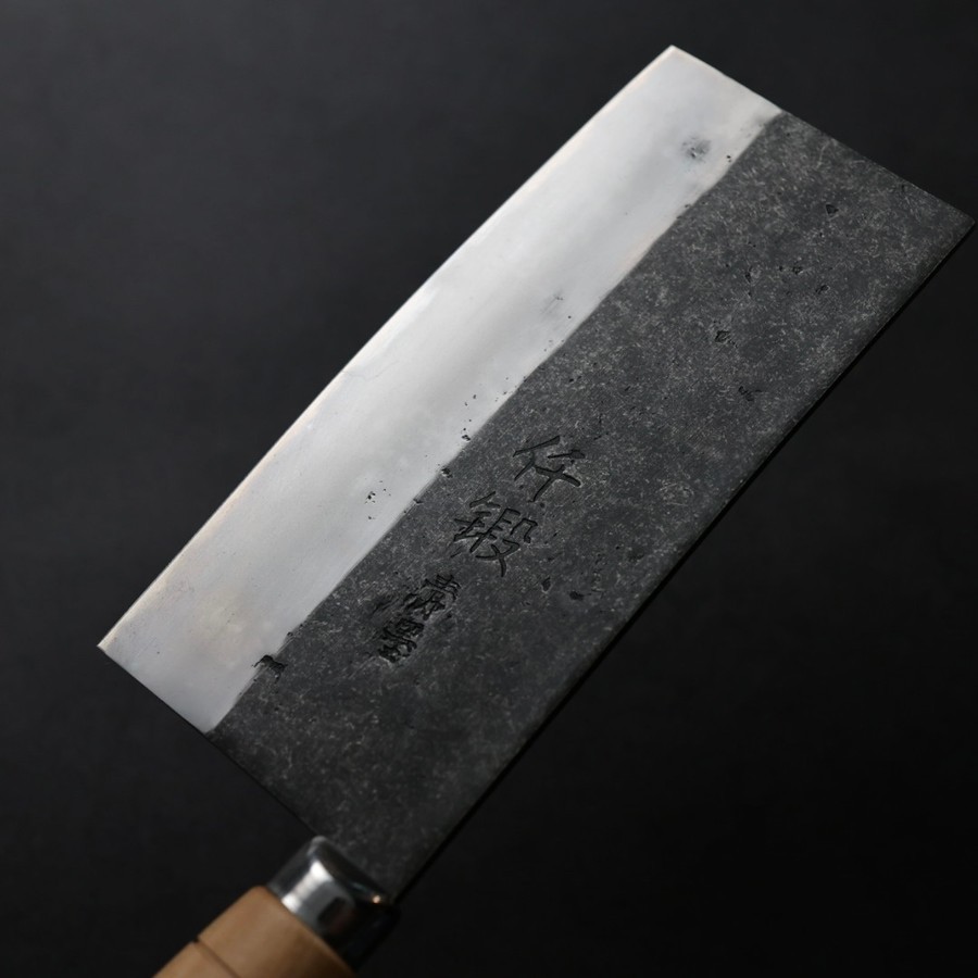 初心 仟鍛 中華片刀 170mm 青紙鋼 黑打