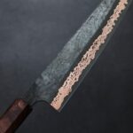 hk-g240-kisld-5 初心x二唐 喜 牛刀 240mm<br>SLD鋼 黑打有色大馬士革