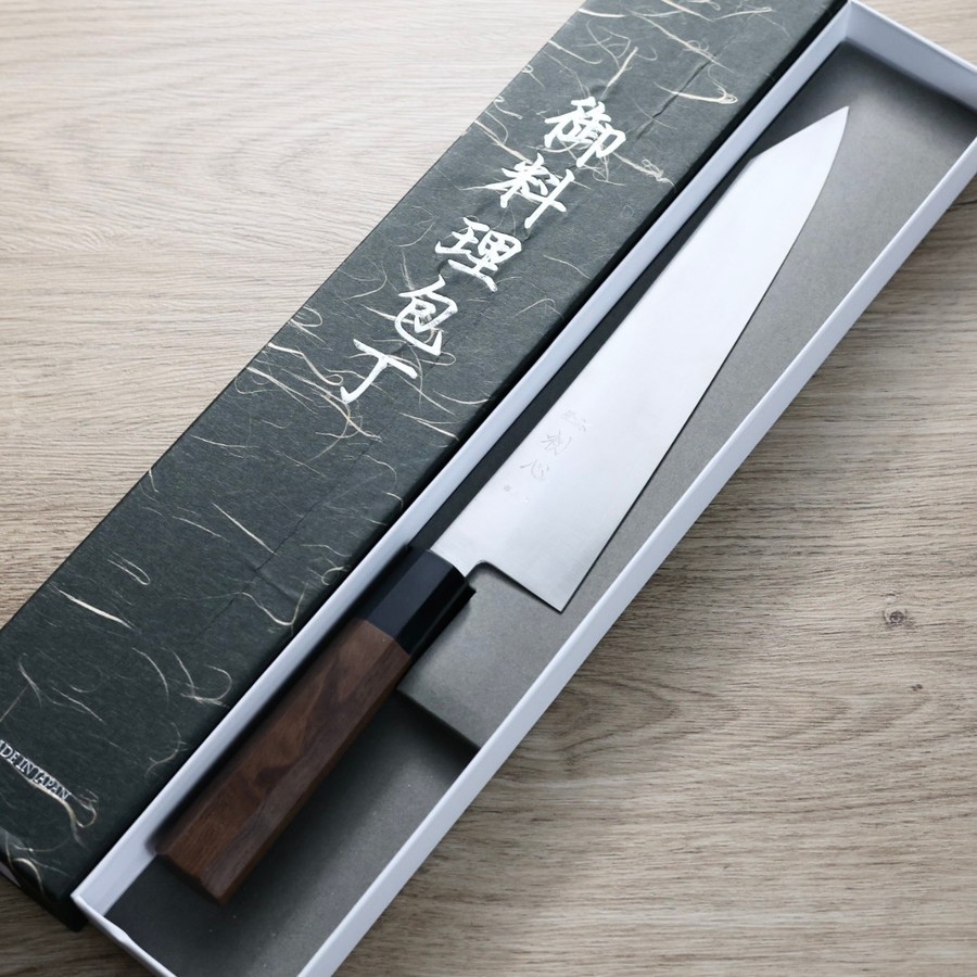 hk-hb-k240g3-2-1 初心 隼 切付牛刀 240mm 銀三鋼