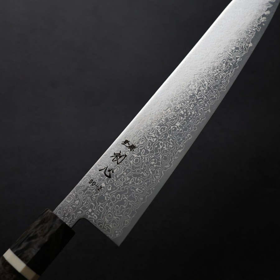 初心 細冰 切付牛刀 240mm SG2鋼 大馬士革:圖片 5