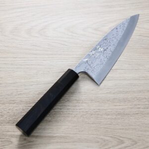hkyauji-deba-180ak 初心x彌氏良寬 出刃 180mm 青紙鋼 墨流