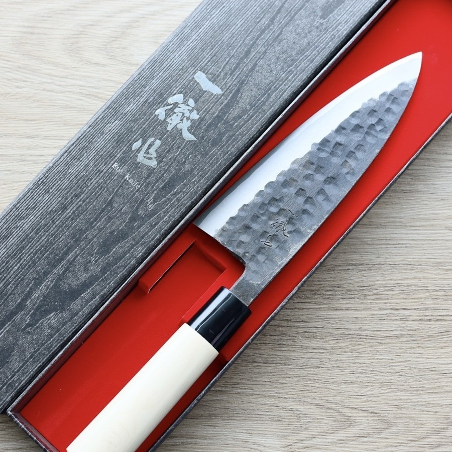 it-deba165kl-2 一徹 出刃 165mm 白紙鋼 黑打/左手用