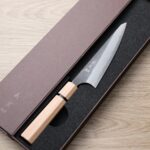kato-h150-as-2 加藤義實 骨刻 150mm<br>青紙超級鋼 黑打
