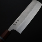 kato-n170-g3-njt-5 加藤義實 菜切 170mm <br>銀三鋼 鍛造/梨地 鐵木豆柄
