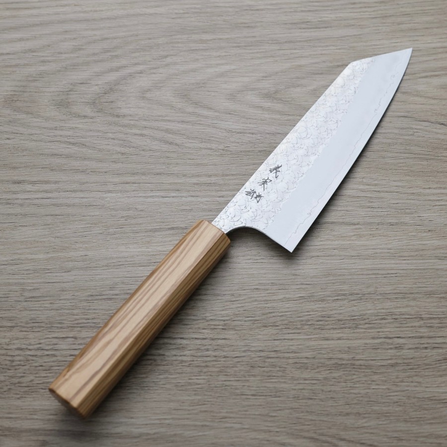 katoyoshimi-bunka-mno 加藤義實 水波 文化刀 170mm SG2粉末HSS鋼 橄欖木柄