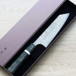 加藤義実 文化 170mm VG10 黑染鎳大馬士革 穩定樺木柄