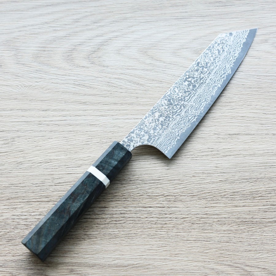 加藤義実 文化 170mm VG10 黑染鎳大馬士革 穩定樺木柄