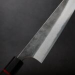 加藤義実 牛刀 210mm 青紙超級鋼 黑打梨地