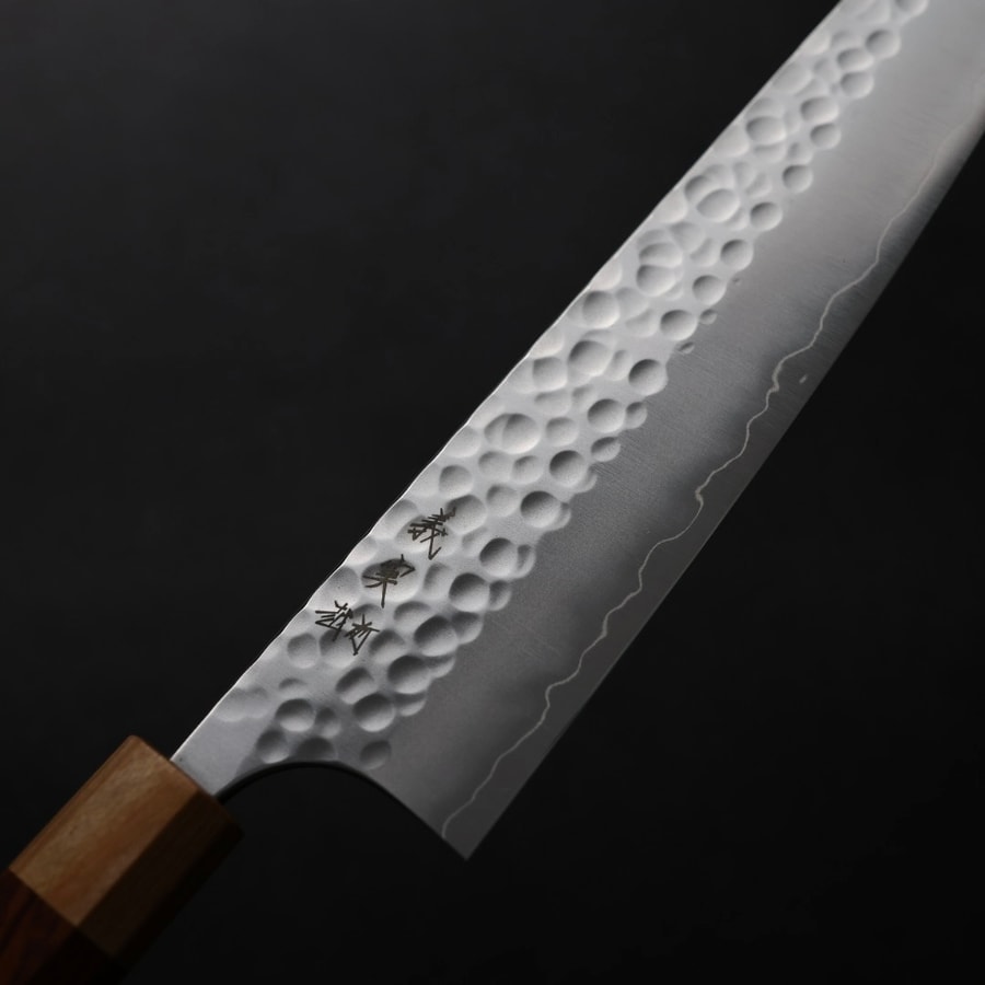 加藤義實 丸鎚目 切付牛刀 240mm<br>SG2粉末HSS鋼