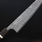 katoyoshimi-gyuto-vg10dw-5-1 加藤義実 牛刀 210mm VG10 黑染鎳大馬士革 穩定樺木柄