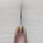 katoyoshimi-k210-dwt-4-1 加藤義實 切付牛刀 210mm <br>SG2粉末HSS鋼 鎳染大馬士革