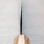 katoyoshimi-kiri-210as-w-4 加藤義実 切付牛刀 210mm <br>青紙超級鋼 黑打墨流