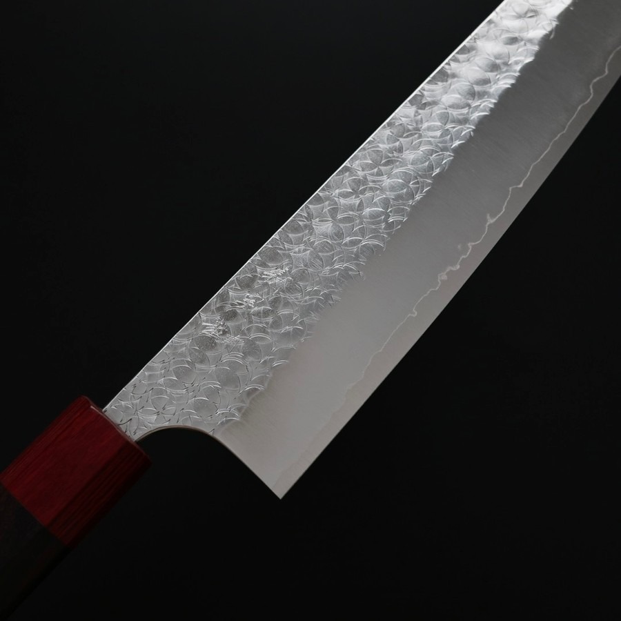 加藤義實 水波 切付牛刀 210mm<br> SG2粉末HSS鋼