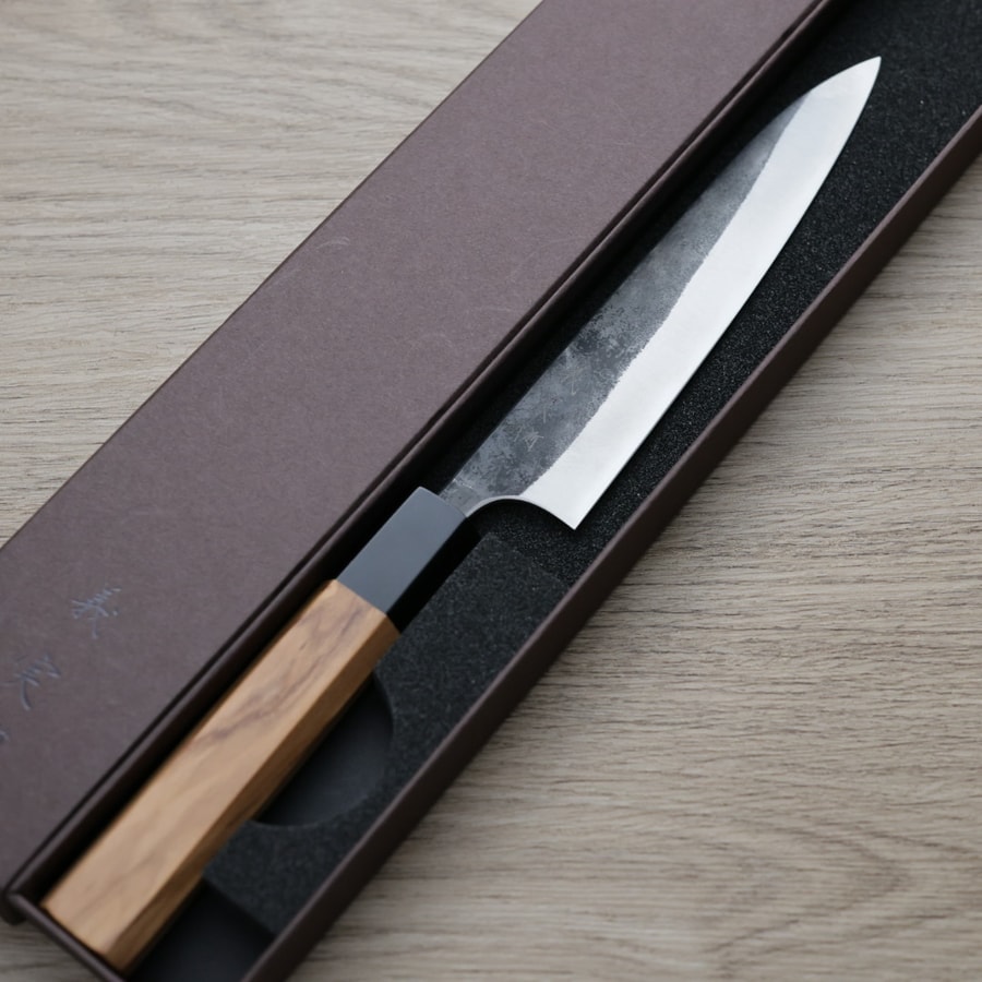 加藤義實 蔬果刀刀 <br>150mm 青紙超級鋼