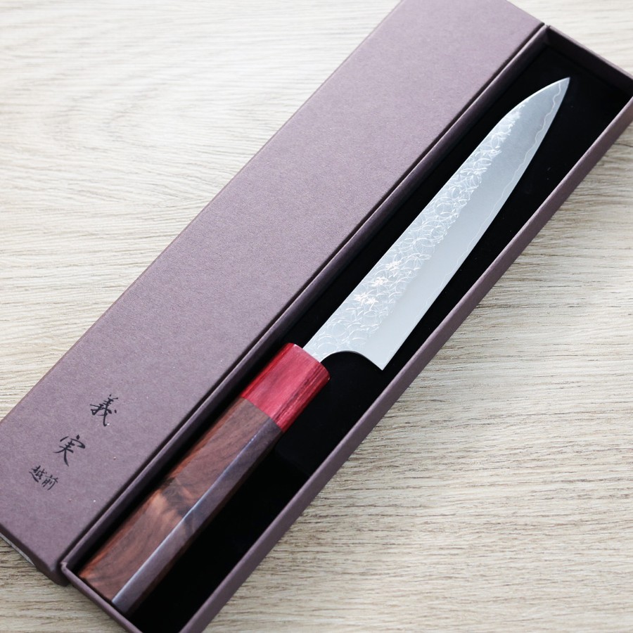 katoyoshimi-petty-150sg2mn-2 加藤義實 水波 蔬果刀 150mm<br>SG2粉末HSS鋼