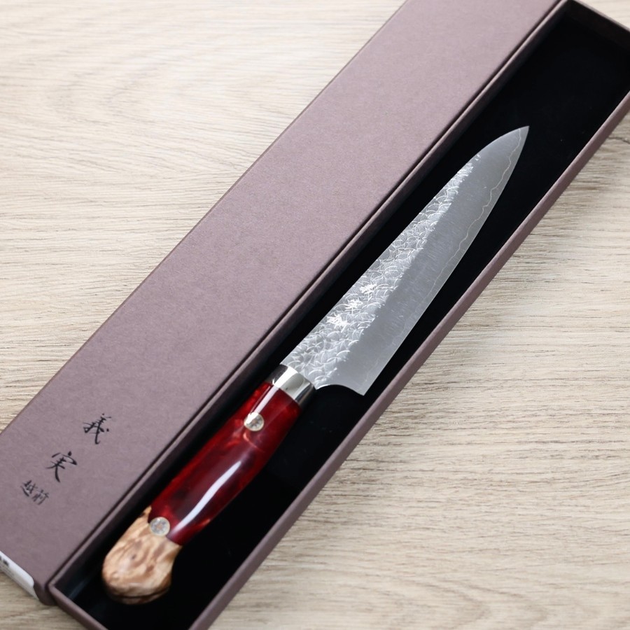 katoyoshimi-petty-150sg2mna-2 加藤義實 水波 蔬果刀 150mm<br>SG2粉末HSS鋼 壓克力柄