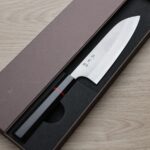 加藤義實 三德刀 170mm<br>青紙超級鋼 梨地