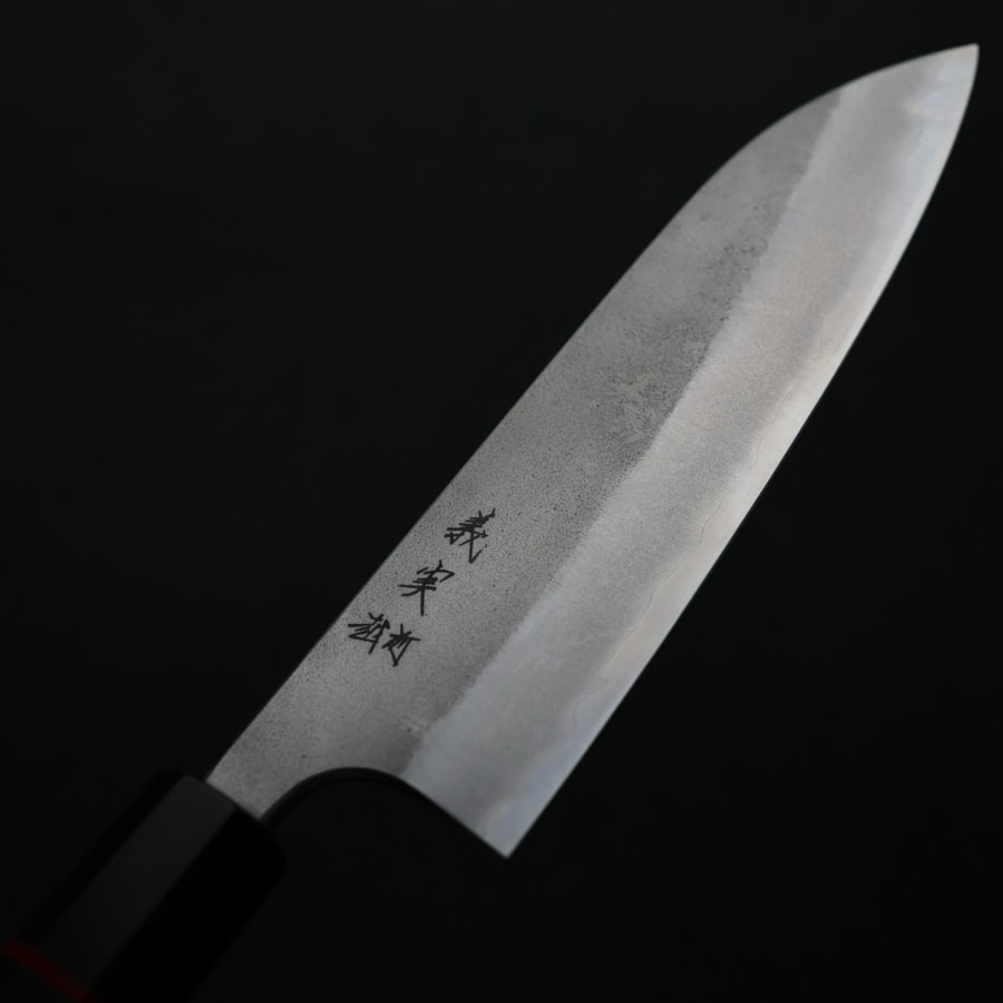 加藤義實 三德刀 170mm<br>青紙超級鋼 梨地