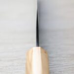 加藤義實 三德刀 170mm 青紙超級鋼 黑打墨流