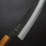 加藤義實 三德刀 170mm 青紙超級鋼 黑打墨流