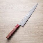 加藤義實 筋引 270mm <br>SG2粉末HSS鋼 鎳染大馬士革