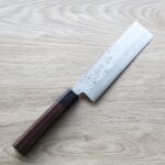 kitaoka-n-sk180 北岡英雄 薄刃/菜切 180mm 白紙鋼 墨流