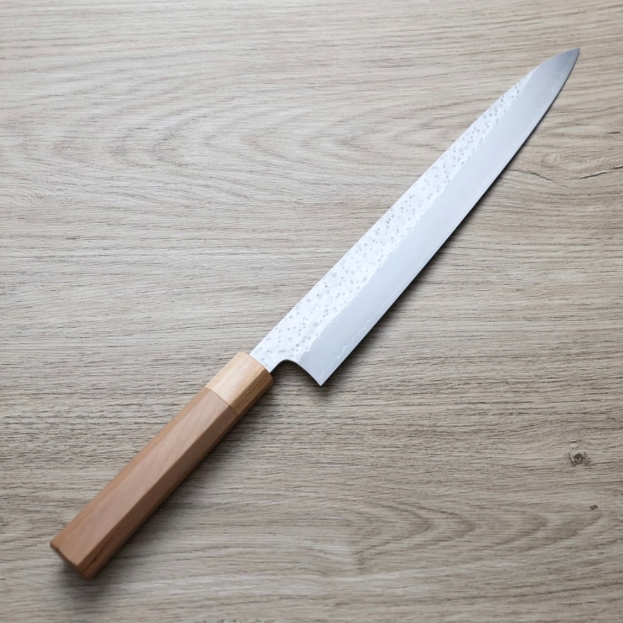黑崎真 筋引 270mm SG2粉末HSS鋼 櫻花鎚目