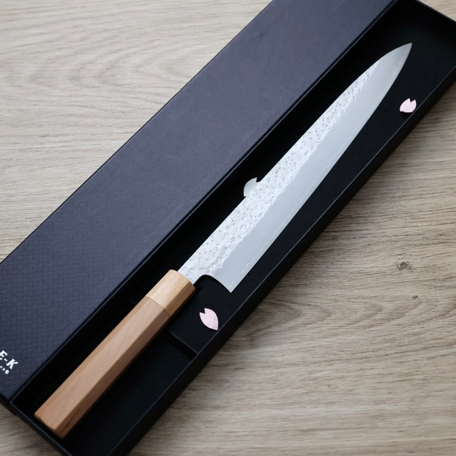 黑崎真 筋引 270mm SG2粉末HSS鋼 櫻花鎚目
