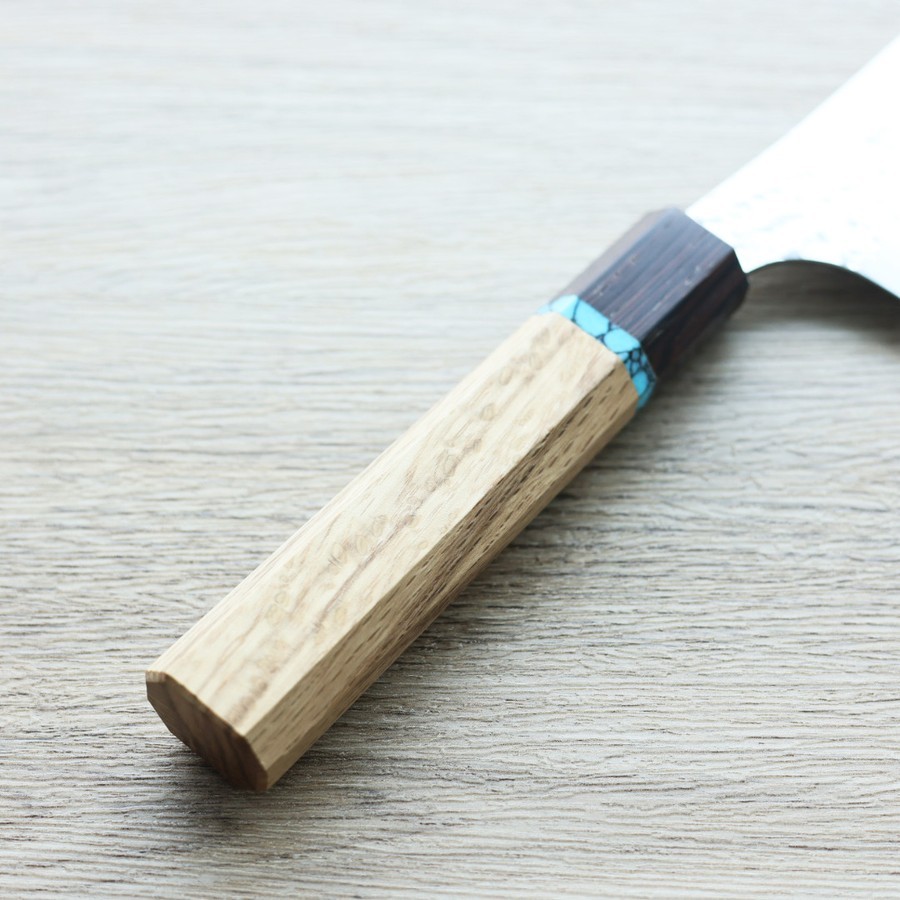 kurosakiyu-bunka-skt-3 黑崎優 閃光 文化刀 165mm SG2粉末HSS鋼 綠松石環柄
