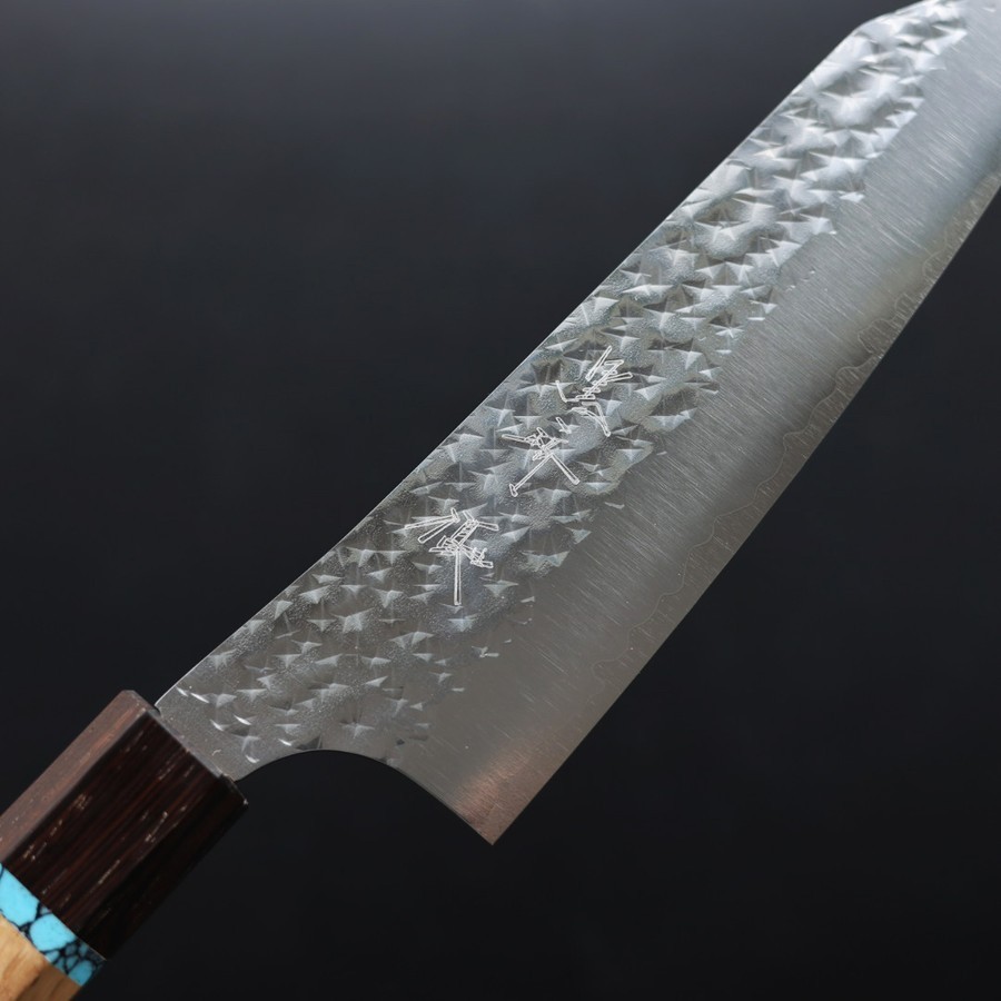 kurosakiyu-bunka-skt-5 黑崎優 閃光 文化刀 165mm SG2粉末HSS鋼 綠松石環柄