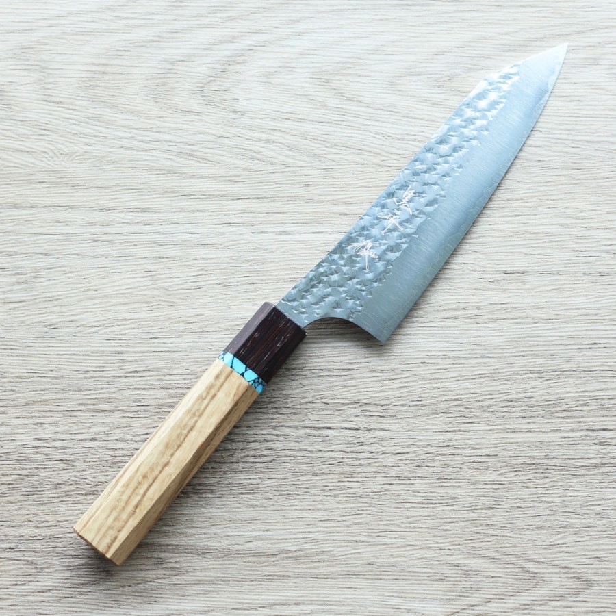 kurosakiyu-bunka-skt 黑崎優 閃光 文化刀 165mm SG2粉末HSS鋼 綠松石環柄