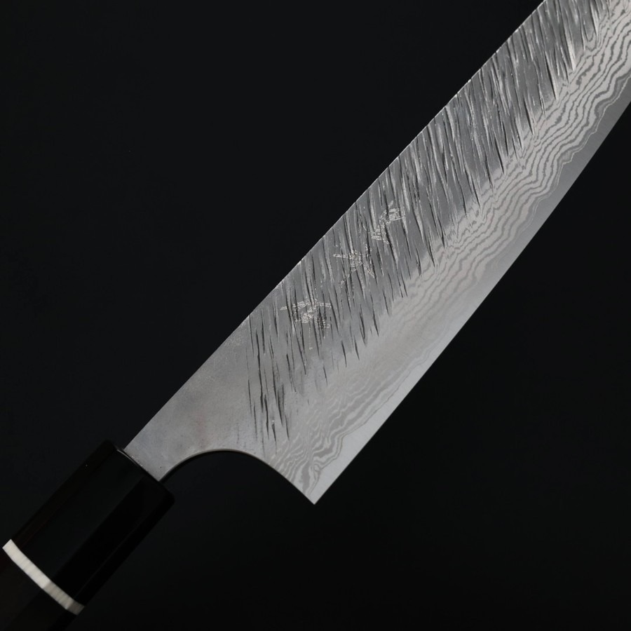 黑崎優 風神 牛刀 210mm VG10鋼 墨流