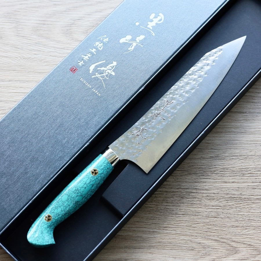 黑崎優 閃光 牛刀 180mm SG2粉末HSS鋼 綠松石洋柄