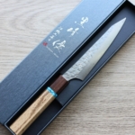 kurosakiyu-petit-130skt-2 黑崎優 閃光 鋭 蔬果刀 130mm SG2粉末HSS鋼 綠松石環柄