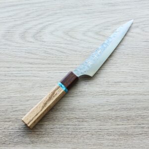 黑崎優 閃光 鋭 蔬果刀 130mm SG2粉末HSS鋼 綠松石環柄