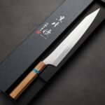 kurosakiyu-sj270gkb-2 黑崎優 月光 筋引 270mm VG XEOS鋼 橄欖木藍松石環