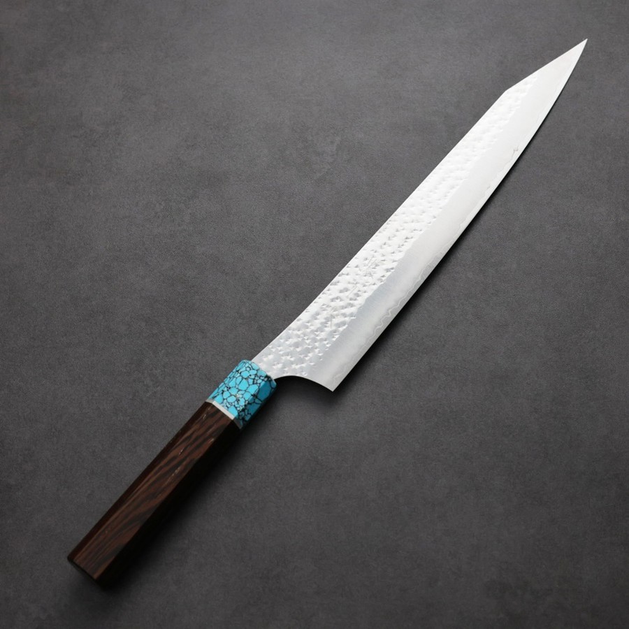黑崎優 閃光 筋引 270mm SG2粉末HSS鋼 鐵刀木藍松石