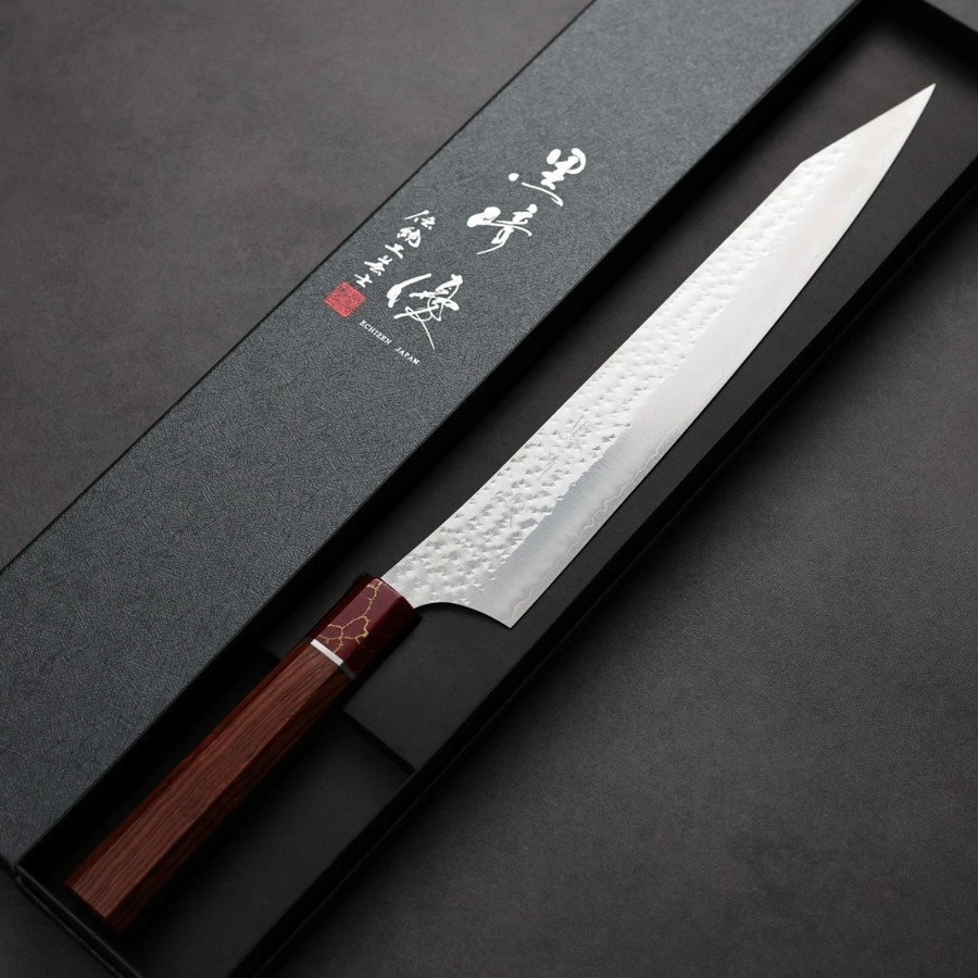 kurosakiyu-sj270skr-2 黑崎優 閃光 筋引 270mm SG2粉末HSS鋼 玫瑰木紅松石