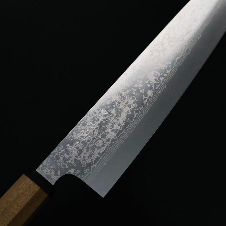 黑崎真 牛刀 210mm VG10Ｗ鋼 大馬士革