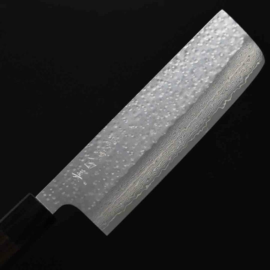 黑崎真 菜切 165mm VG7鋼 鎚目大馬士革