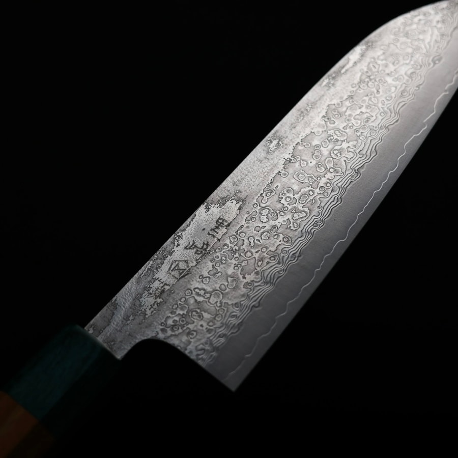 makoto-s170-vg10k-4 黑崎真 木靈 三德刀 170mm<br>VG10W鋼 大馬士革