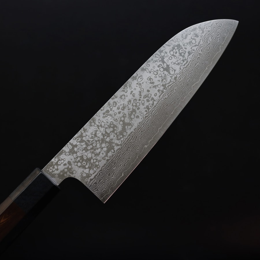 黑崎真 三德刀 165mm VG10鋼 大馬士革