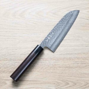 makoto-santoku-vg7d-1 黑崎真 三德刀 165mm VG7鋼 鎚目大馬士革