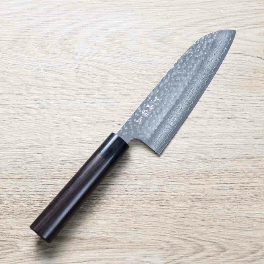 makoto-santoku-vg7d-1 黑崎真 三德刀 165mm VG7鋼 鎚目大馬士革