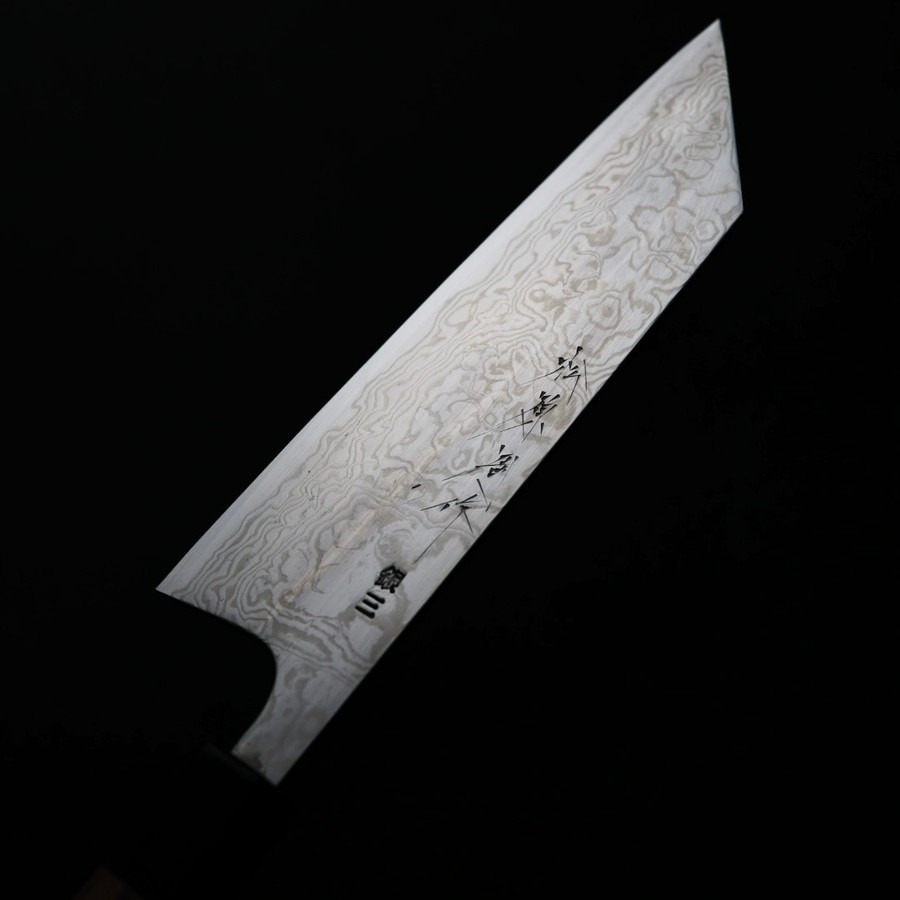 matsubara-b180-g3d-5 松原周 文化刀 180mm 銀三鋼 大馬士革