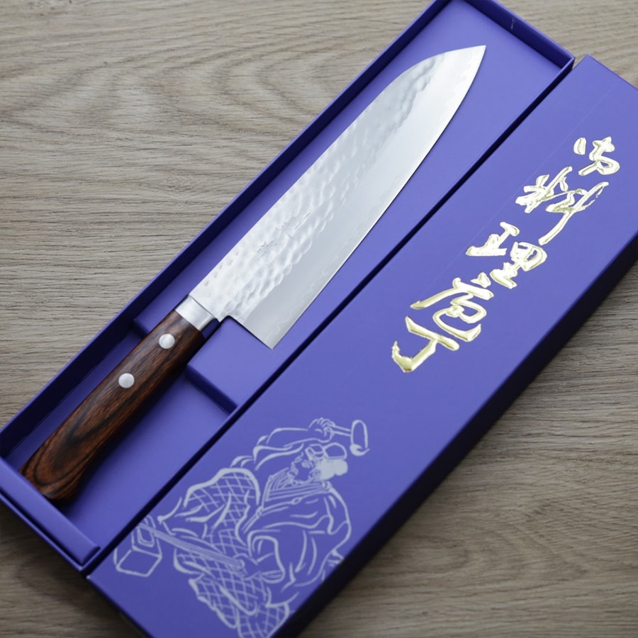 matsutani-gyuto-vg1-2 增谷訓生 牛刀 180mm VG1鋼 鎚目